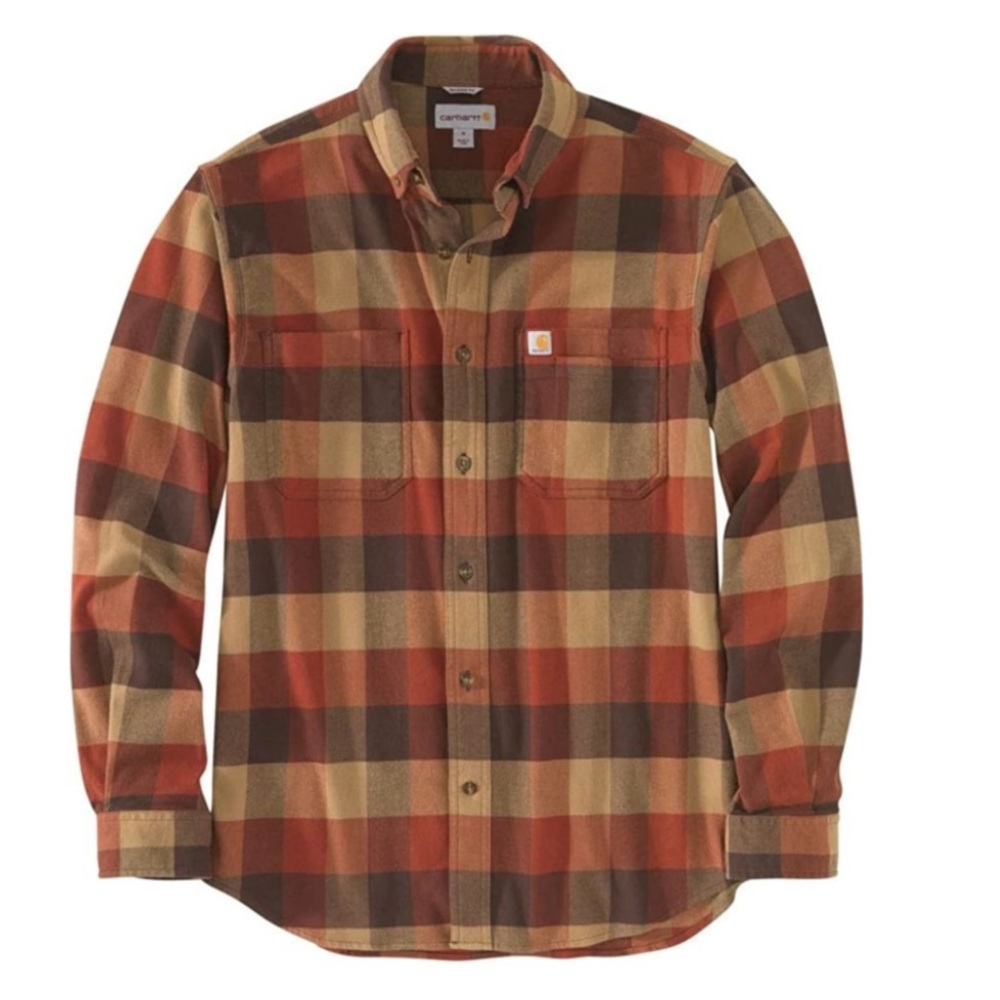 Carhartt Men's Plaid Flannel Shirt relaxed fit size L